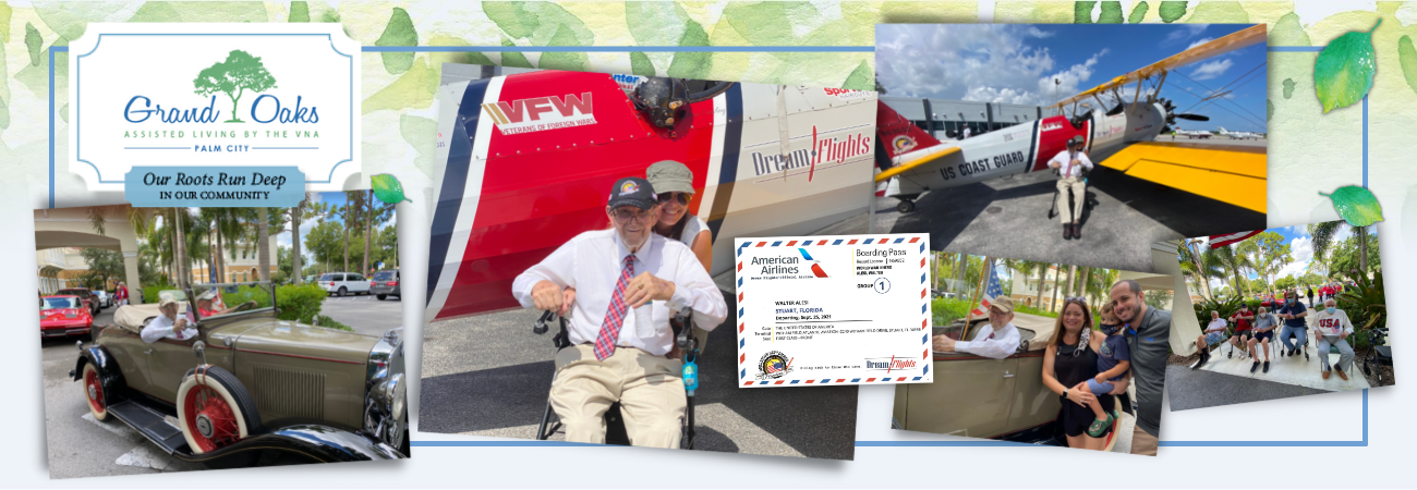 Grand Oaks of Palm City WWII Veteran Receives Dream Flight